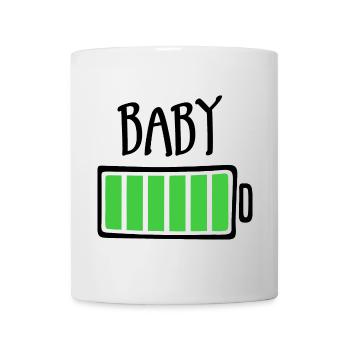 Aus Batterien - Baby - Tasse - Weiß - Vorne