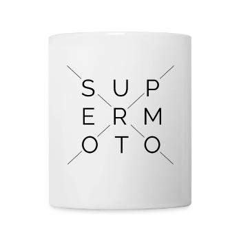 supermoto bikes motorcycle symbol motocycle logo - Mug - white - Front