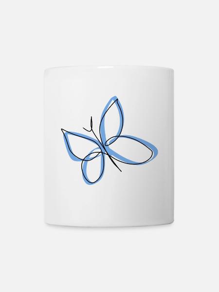Papillon - Mug blanc - blanc