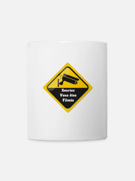 Souriez Vous êtes filmés - Mug blanc - blanc
