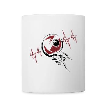 Heartbeat Pulse ECG Tennis de table Logo de tennis de table - Mug blanc - blanc - Devant