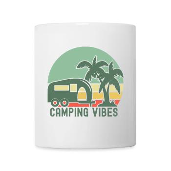 Retro Camping Vibes Illustration - Mug - white - Front