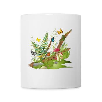 ein Stück Natur am Waldrand - Lebensraum für Tiere - Tasse - Weiß - Vorne
