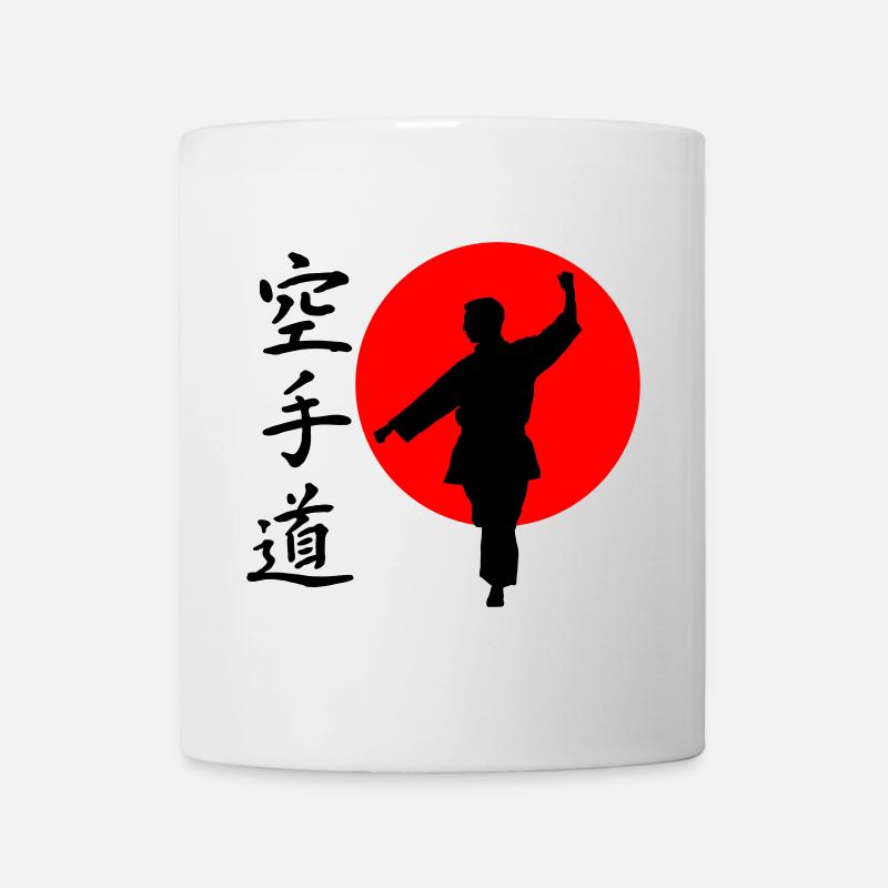 Karaté Gangaku avec lettrage - Mug blanc - blanc