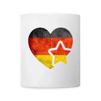 My heart for Germany - Vintage German flag - Mug - white - Front