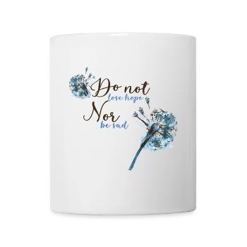 Motifs with lilac and positive slogan - Mug - white - Front