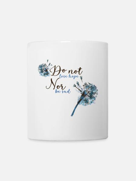 Motifs avec lilas et slogan positif - Mug blanc - blanc