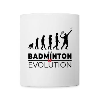 Badminton is evolution - Message Humour Parodie - Mug blanc - blanc - Devant