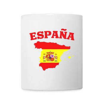 Spanien Espana Flagge Landkarte - Tasse - Weiß - Vorne