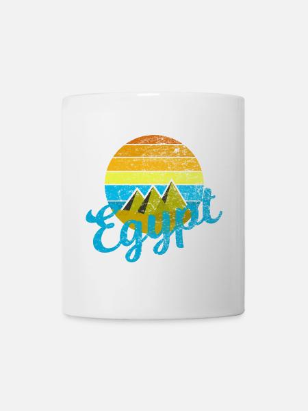 Egypt Ägypten Kairo Retro Vintage Pyramiden Urlaub - Tasse - Weiß