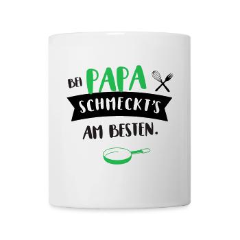 papa bester vater koch küche hobby grillen lecker - Tasse - Weiß - Vorne
