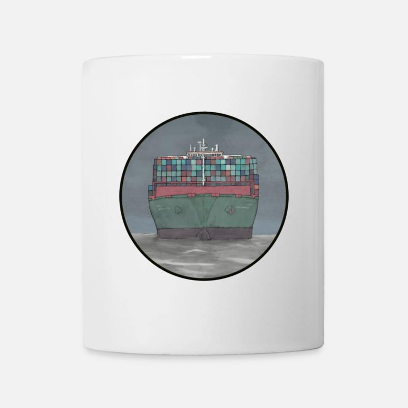 Containerschiff - Tasse - Weiß