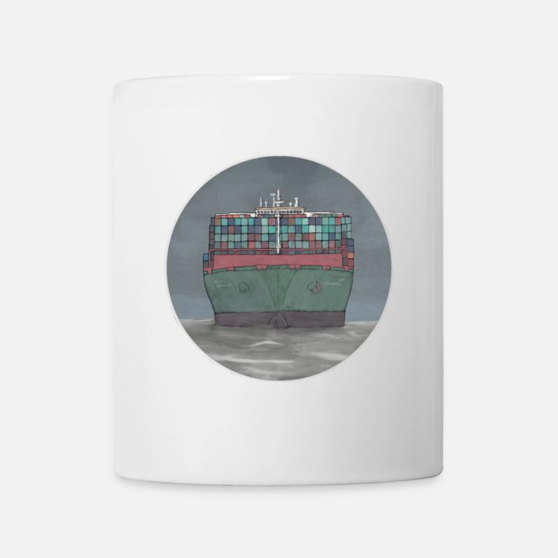 Containerschiff - Tasse - Weiß