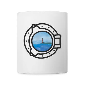Sea Lighthouse North Sea Baltic Sea Porthole Lake Travel - Mug - white - Front