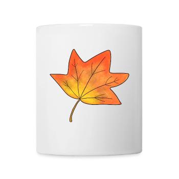 Autumn Leaf Maple Leaf - Mug - white - Front