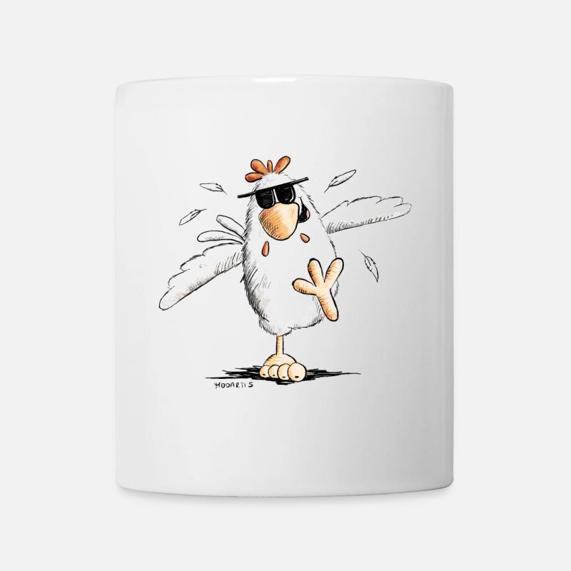 Cooles Rennendes Huhn Mit Sonnenbrille - Tasse - Weiß