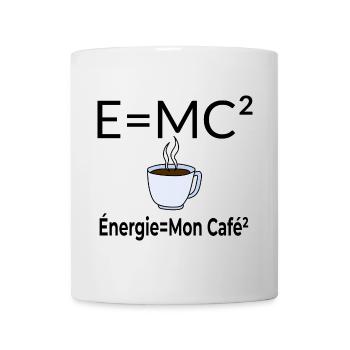 Café énergie humour équation mathématique - Mug blanc - blanc - Devant