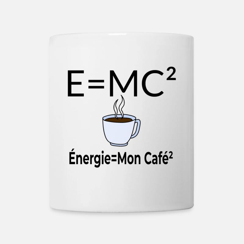 Café énergie humour équation mathématique - Mug blanc - blanc