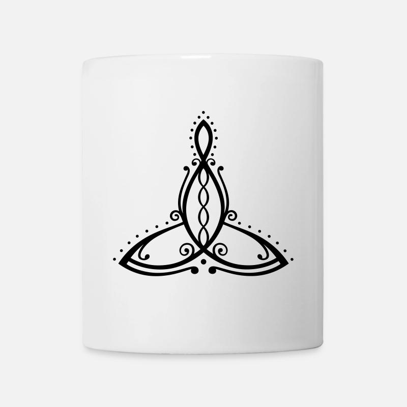 Symbole de la maternité celtique Mère avec quatre enfants - Mug blanc - blanc