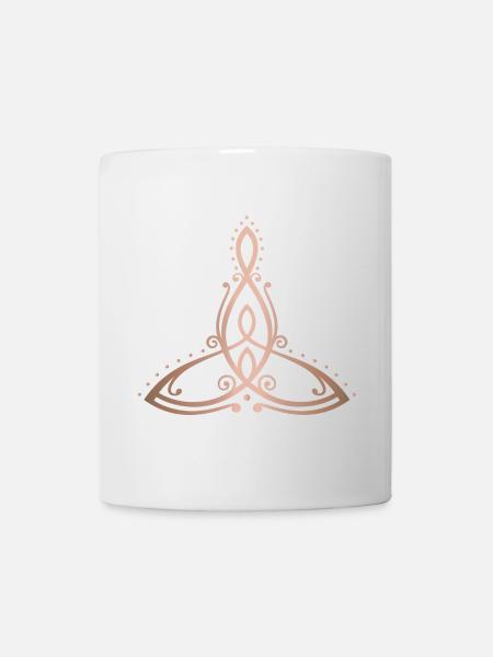 Symbole de la maternité celtique Mère avec deux enfants - Mug blanc - blanc