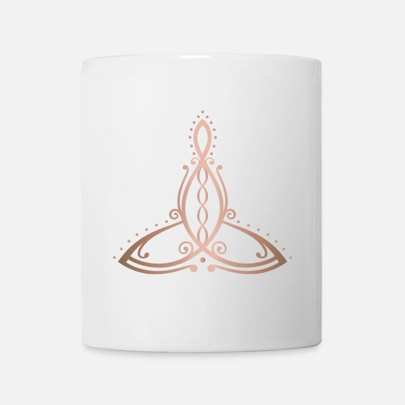 Symbole de la maternité celtique Mère avec quatre enfants - Mug blanc - blanc
