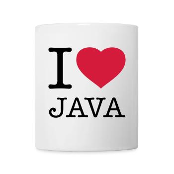 I LOVE JAVA - Tasse - Weiß - Vorne