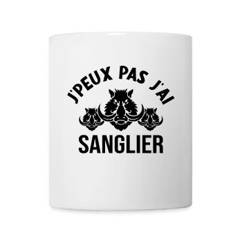 Je Peux Pas J'ai Sanglier Humour Chasse humorist - Mug blanc - blanc - Devant