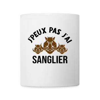 Je Peux Pas J'ai Sanglier Humour Chasse humorist - Mug blanc - blanc - Devant