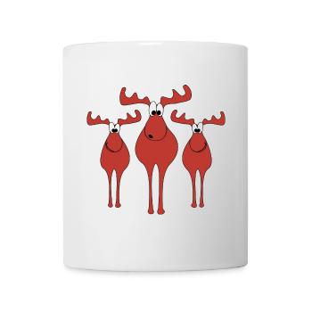 Elche Weihnachten - Tasse - Weiß - Vorne