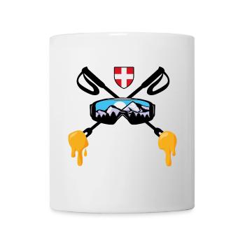Savoie Ski und Savoyard Fondue Geschenk Haute Savoie - Tasse - Weiß - Vorne