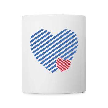Double Heart - Design textile gift idea - Mug - white - Front