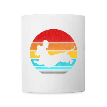 Retro Vinatge Dackel - Tasse - Weiß - Vorne