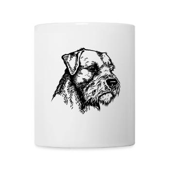 Border Terrier Portrait 2 - Tasse - Weiß - Vorne