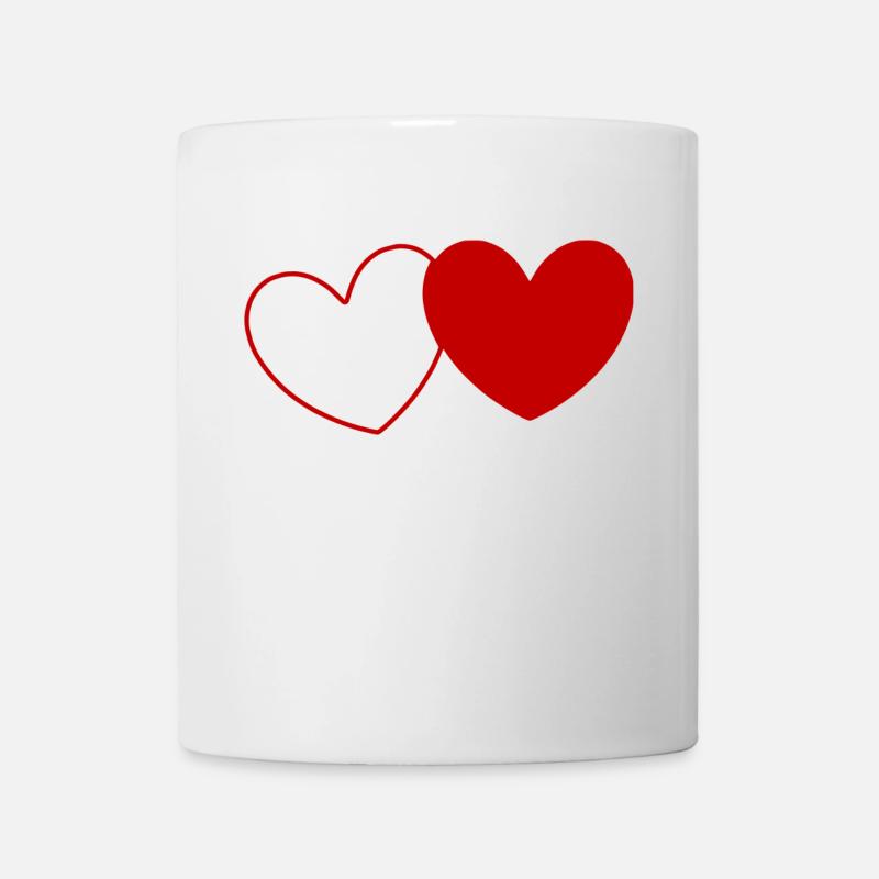 Herz Valentinstag - Tasse - Weiß