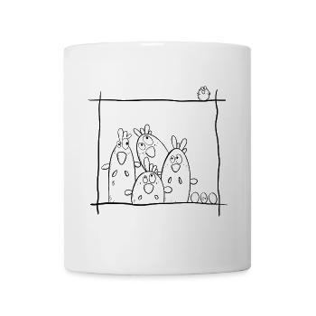 Happy Chickens - Mug - white - Front