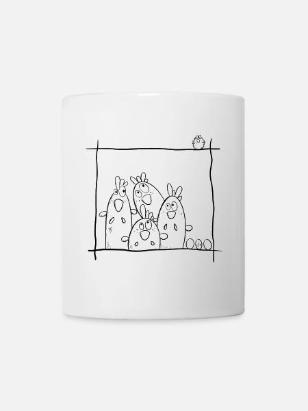 Happy Chickens - Mug - white