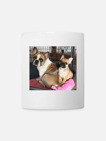 Français Bulldog Mère et Fils - Mug blanc - blanc