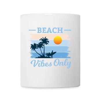 Beach Palm Tree Sunset Design - Mug - white - Front