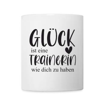Trainerin Bedanken Geschenk Glück Abschied - Tasse - Weiß - Vorne