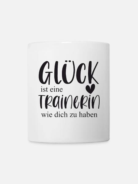 Trainerin Bedanken Geschenk Glück Abschied - Tasse - Weiß