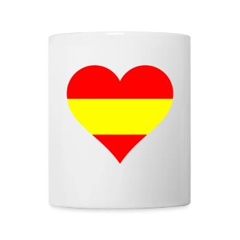 Cœur Espagne Couleurs nationales - Mug blanc - blanc - Devant