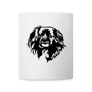 Tête d’épagneul tibétain - Mug blanc - blanc - Devant