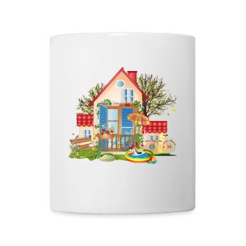 Maison de rêve pour tomber amoureux - Villa avec grand jardin - Mug blanc - blanc - Devant