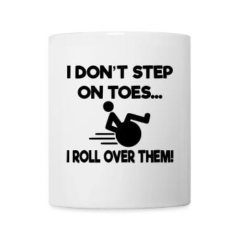 Je ne me mets pas sur la pointe des pieds, je me retourne en fauteuil roulant* - Mug blanc - blanc - Devant