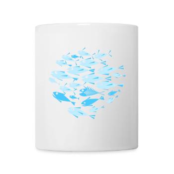 Fisch Cyan - Tasse - Weiß - Vorne