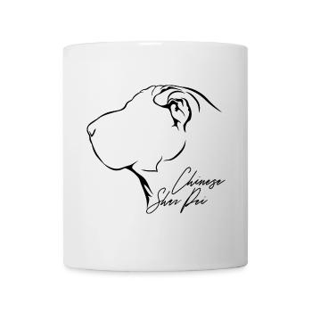 CHINOIS SHAR PEI Profil Chiens Wilsigns - Mug blanc - blanc - Devant