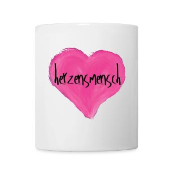 Herzensmensch - Tasse - Weiß - Vorne