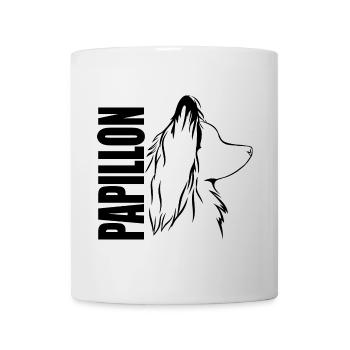 PAPILLON Profil Hunde Hund Wilsigns - Tasse - Weiß - Vorne