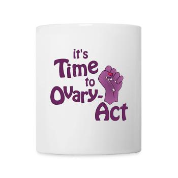 il est temps d’agir violet sur l’ovaire - Mug blanc - blanc - Devant