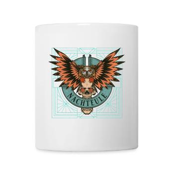 Nachteule Schädel Pank - Tasse - Weiß - Vorne